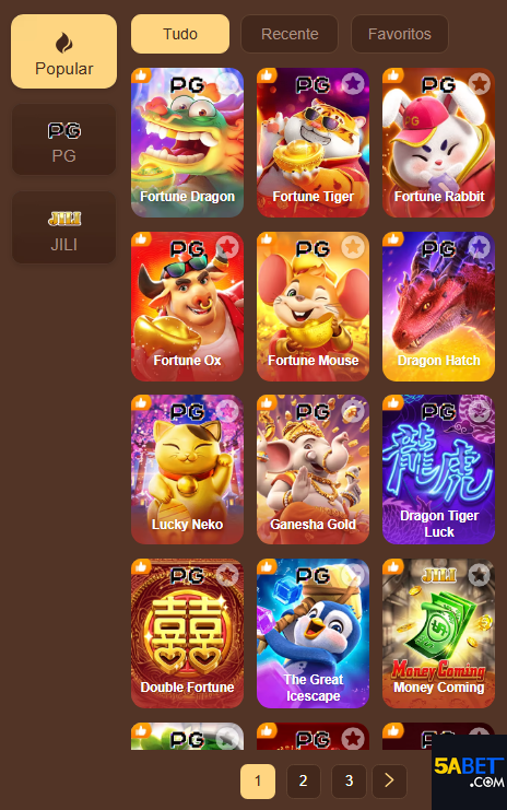 5abet.com - explorar populares jogos